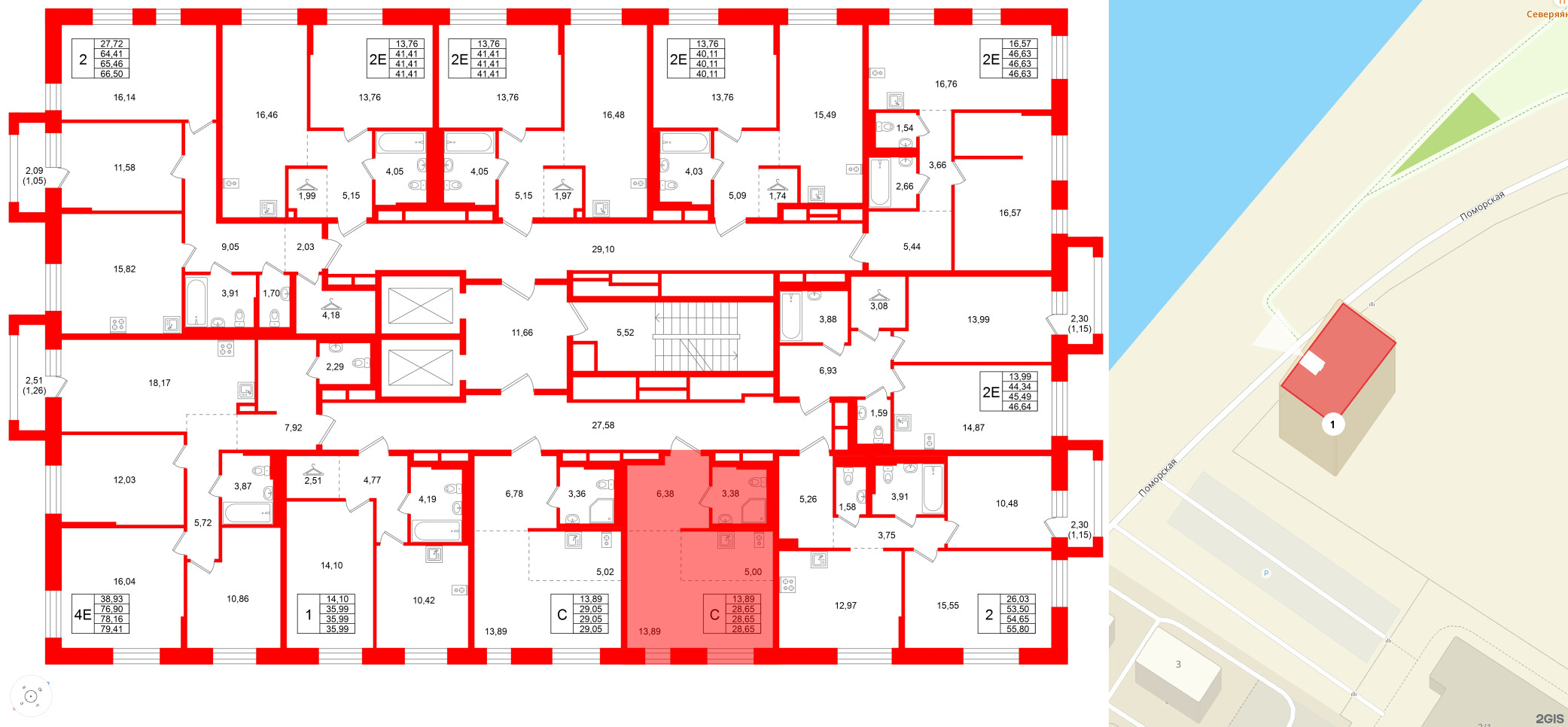 Квартира в ЖК Кольские огни, студия, 28.65 м², 4 этаж