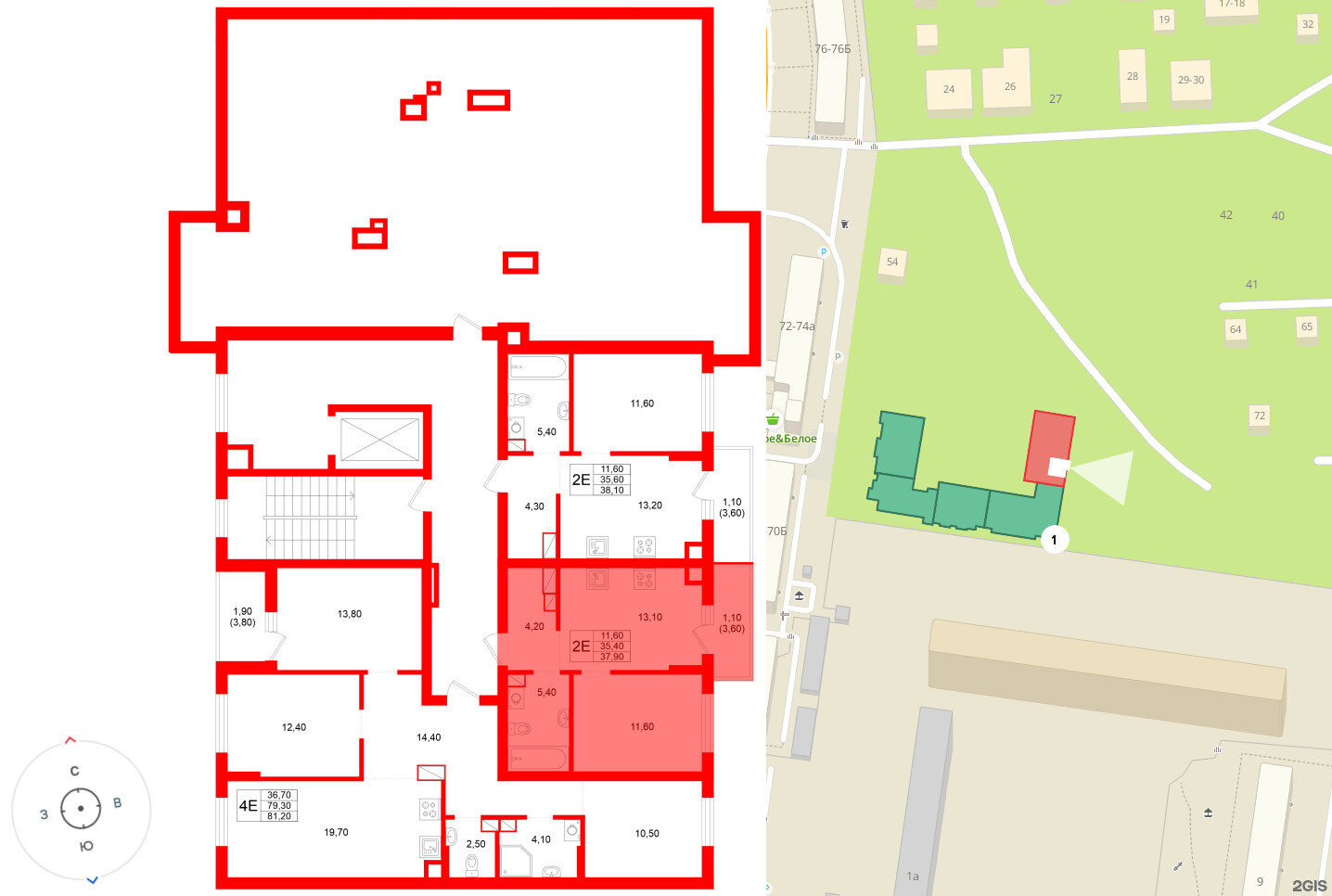 Квартира в ЖК Луччи, 1 комнатная, 37.9 м², 8 этаж