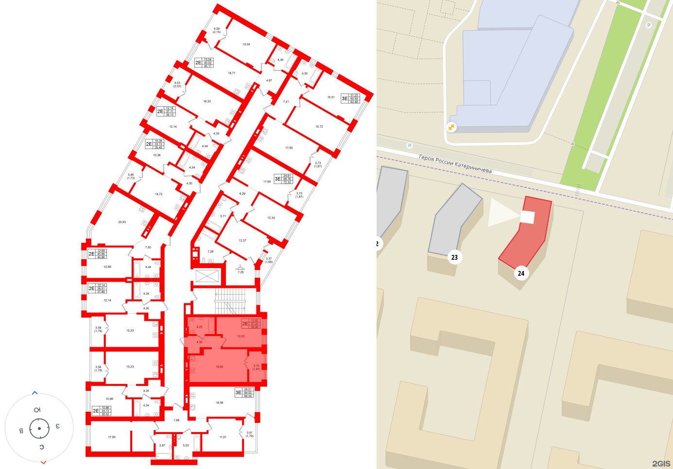 Квартира в ЖК «Включи», 1 комнатная, 39.09 м², 3 этаж